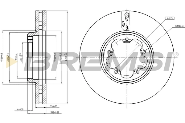 BREMSI féktárcsa - CD8469V - TothCarparts