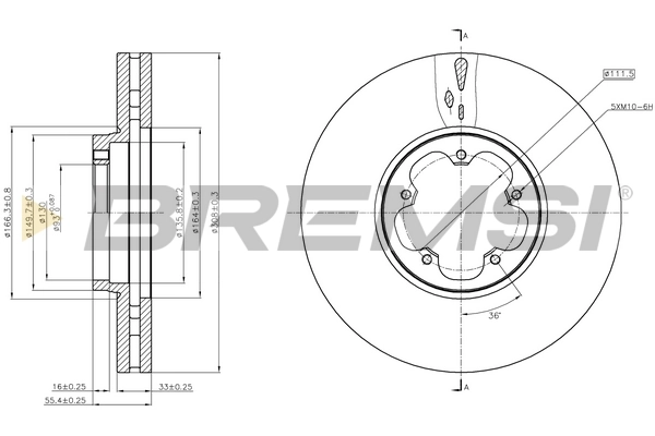 BREMSI féktárcsa - CD8470V - TothCarparts
