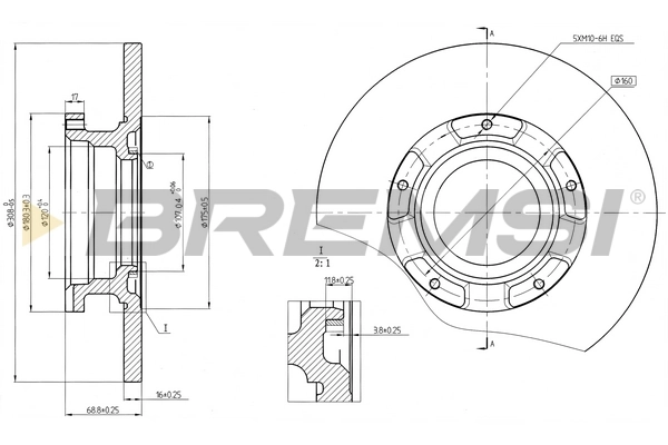 BREMSI féktárcsa - CD8471S - TothCarparts