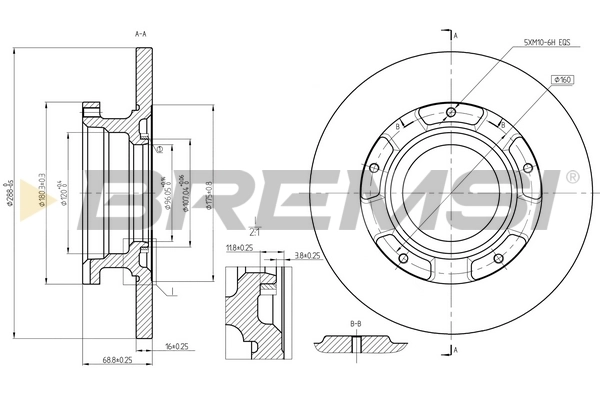 BREMSI féktárcsa - CD8472S - TothCarparts