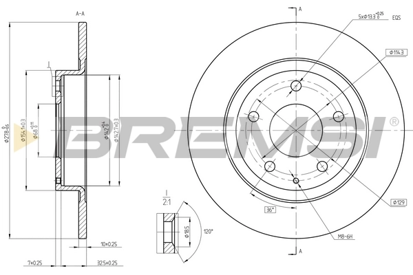BREMSI féktárcsa - CD8477S - TothCarparts