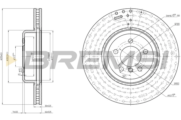 BREMSI féktárcsa - CD8479V - TothCarparts