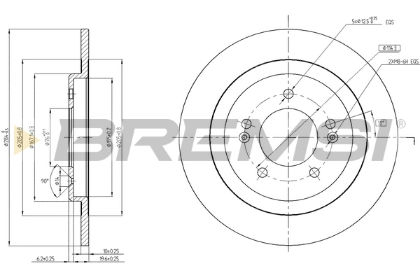 BREMSI féktárcsa - CD8482S - TothCarparts