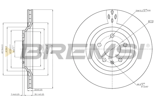 BREMSI féktárcsa - CD8546V - TothCarparts