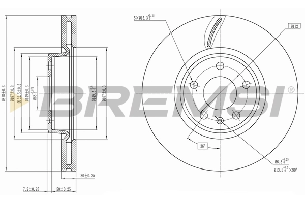 BREMSI féktárcsa - CD8596V - TothCarparts