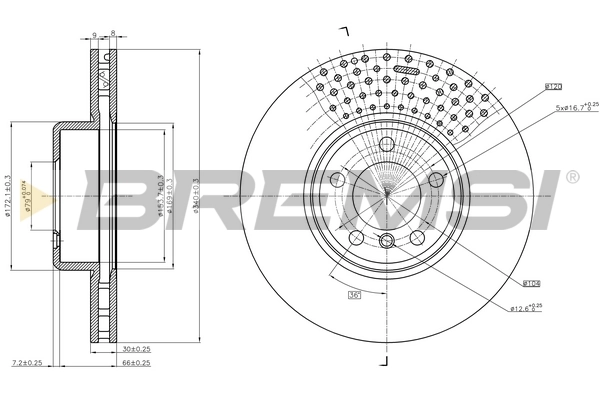 BREMSI féktárcsa - CD8614V - TothCarparts