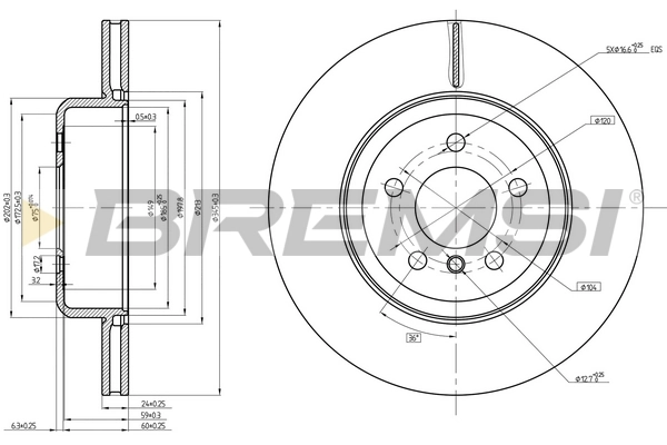 BREMSI féktárcsa - CD8622V - TothCarparts