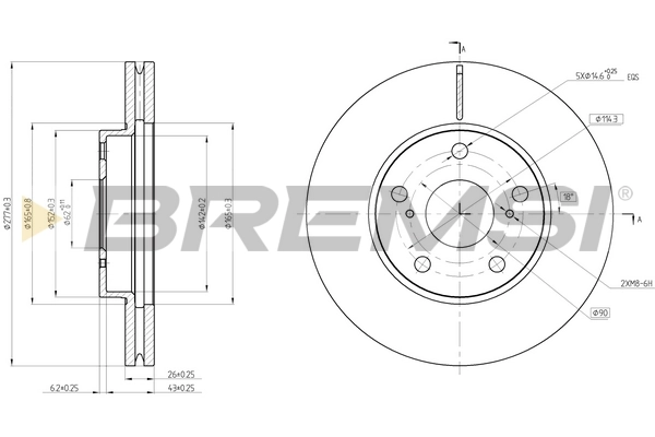 BREMSI féktárcsa - CD8653V - TothCarparts