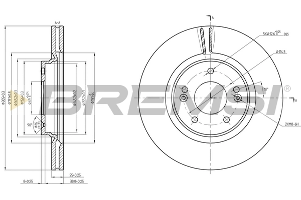 BREMSI féktárcsa - CD8680V - TothCarparts