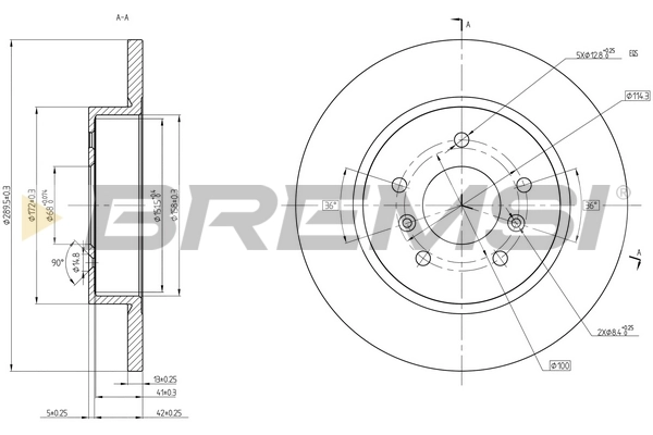 BREMSI féktárcsa - CD8683S - TothCarparts