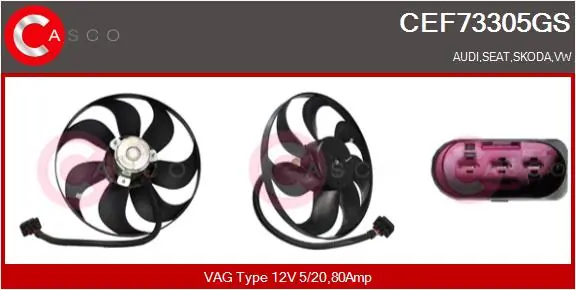 CASCO ventilátor, motorhűtés - CEF73305GS - TothCarparts