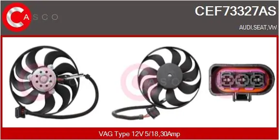 CASCO ventilátor, motorhűtés - CEF73327AS - TothCarparts