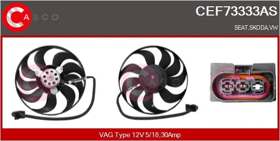 CASCO ventilátor, motorhűtés - CEF73333AS - TothCarparts