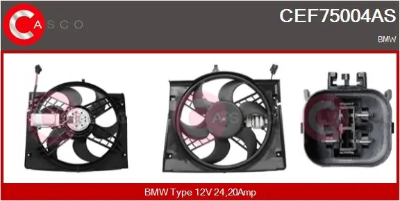 CASCO villanymotor, hűtőventilátor - CEF75004AS - TothCarparts