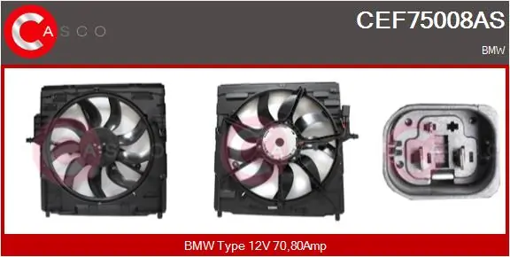 CASCO villanymotor, hűtőventilátor - CEF75008AS - TothCarparts