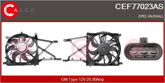 CASCO villanymotor, hűtőventilátor - CEF77023AS - TothCarparts