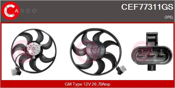 CASCO ventilátor, motorhűtés - CEF77311GS - TothCarparts