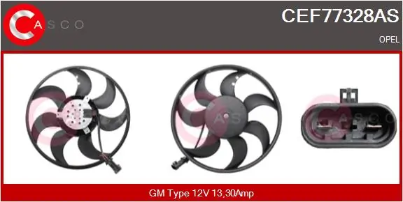 CASCO ventilátor, motorhűtés - CEF77328AS - TothCarparts