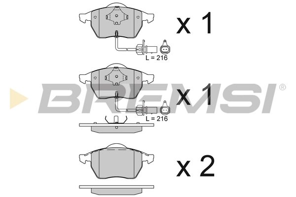 BREMSI fékbetétkészlet, tárcsafék - BP2816CE - TothCarparts