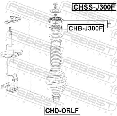 FEBEST Támcsapágy, gólyaláb - CHSS-J300F - TothCarparts