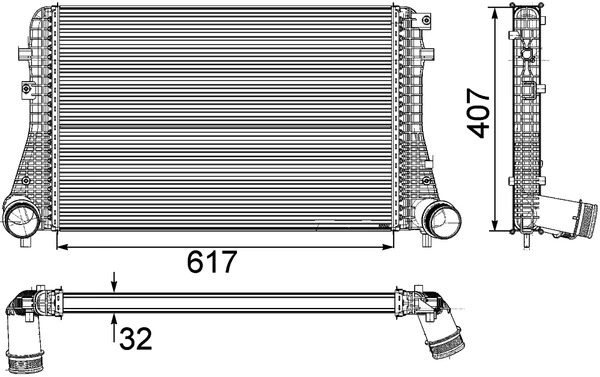 MAHLE töltőlevegő-hűtő - CI 208 000P - TothCarparts
