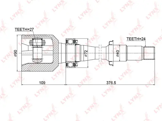 LYNXAUTO csuklókészlet, hajtótengely - CI-3722 - TothCarparts