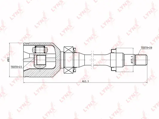 LYNXAUTO csuklókészlet, hajtótengely - CI-7500 - TothCarparts