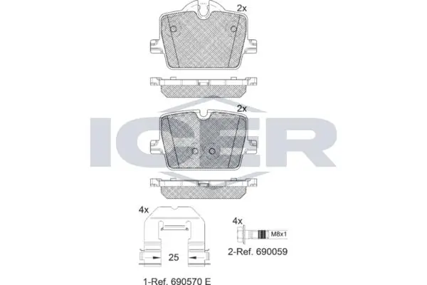 ANDEL fékbetétkészlet, tárcsafék - 182363 - TothCarparts