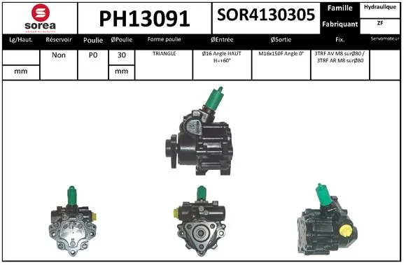SERA hidraulikus szivattyú, kormányzás - PH13091 - TothCarparts