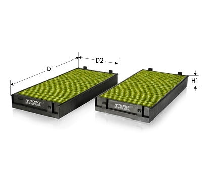 TECNECO FILTERS szűrő, utastér levegő - CKA2941-2 - TothCarparts