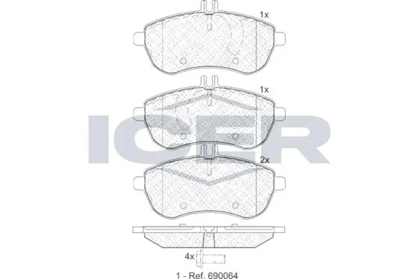 ANDEL fékbetétkészlet, tárcsafék - 181821 - TothCarparts