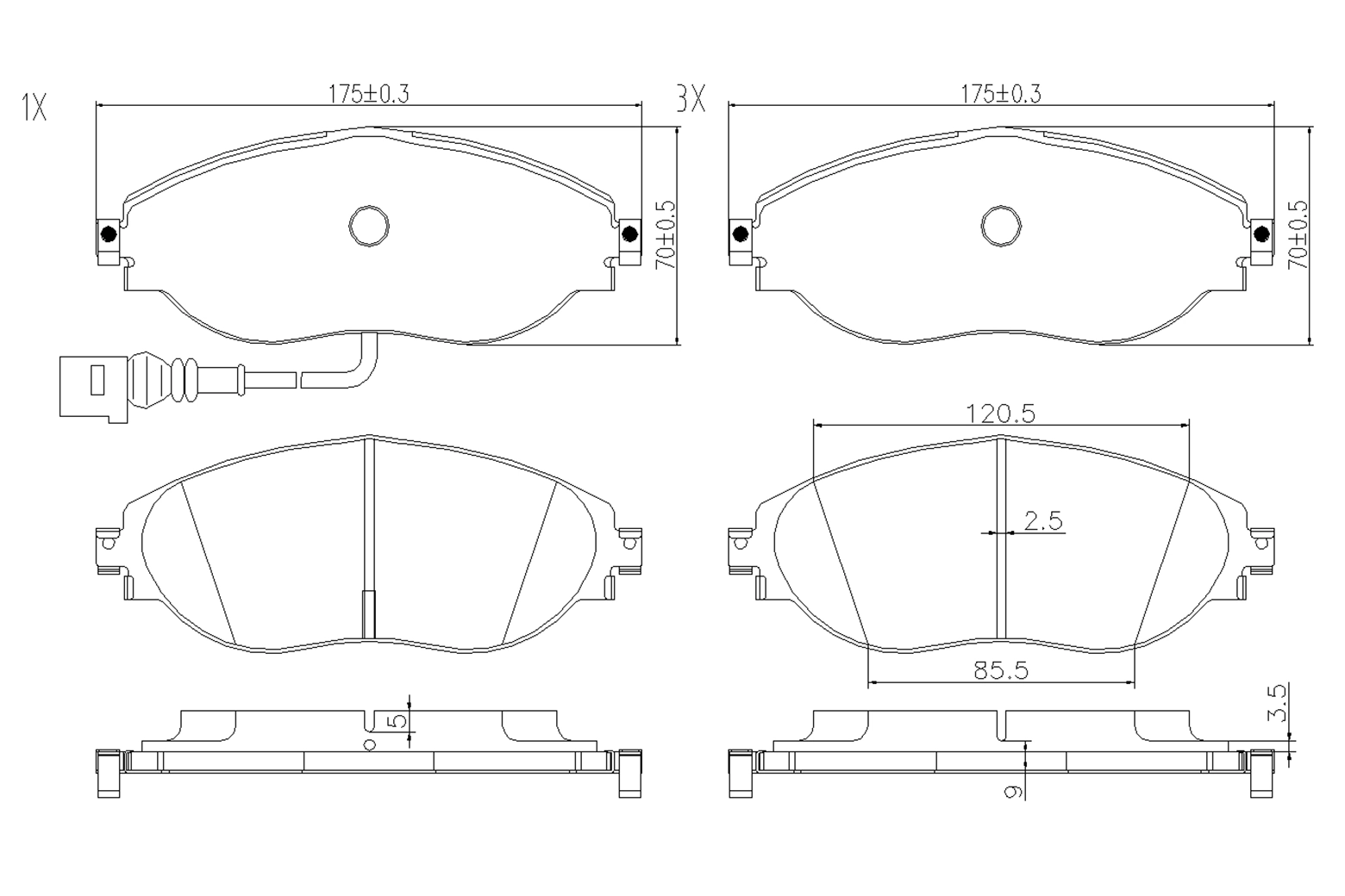 BOGAP fékbetétkészlet, tárcsafék - A8210317 - TothCarparts