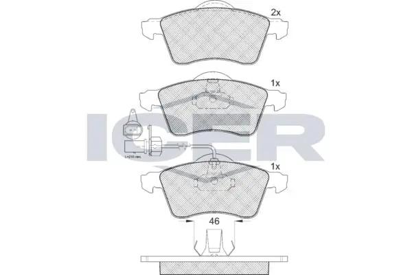 ANDEL fékbetétkészlet, tárcsafék - 141320 - TothCarparts