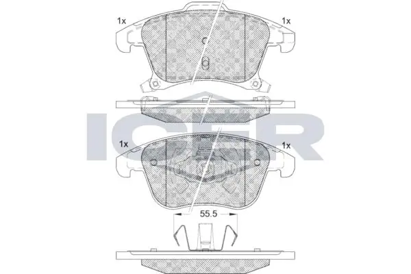 ANDEL fékbetétkészlet, tárcsafék - 182231 - TothCarparts