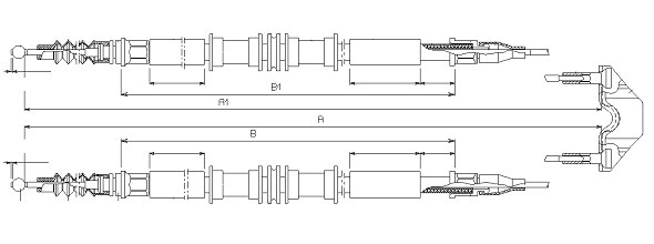 SONOVA huzal, rögzítőfék - CM12250 - TothCarparts
