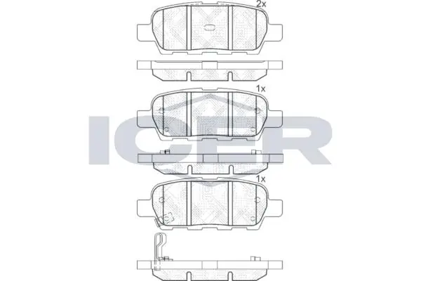 ANDEL fékbetétkészlet, tárcsafék - 181509 - TothCarparts