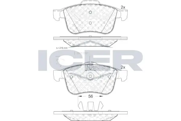 ANDEL fékbetétkészlet, tárcsafék - 181772 - TothCarparts