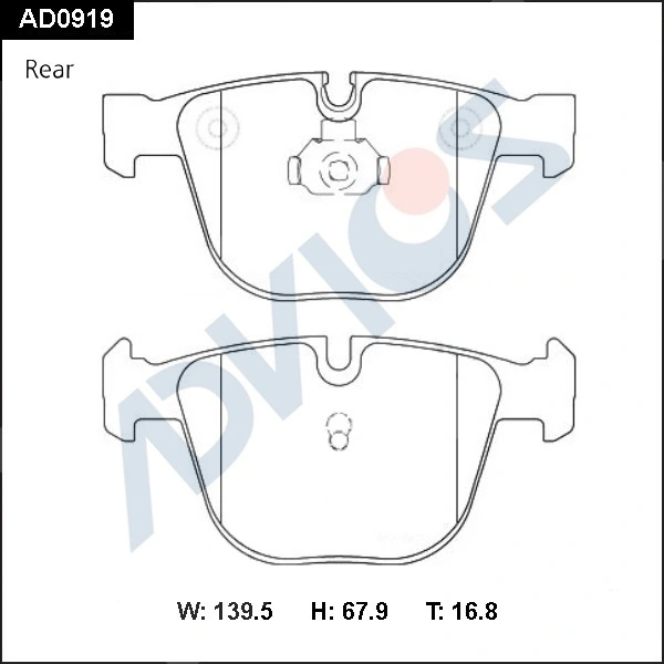 ADVICS fékbetétkészlet, tárcsafék - AD0919 - TothCarparts