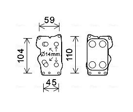 AVA Clever Choice Olajhűtő, motorolaj - CN3307 - TothCarparts