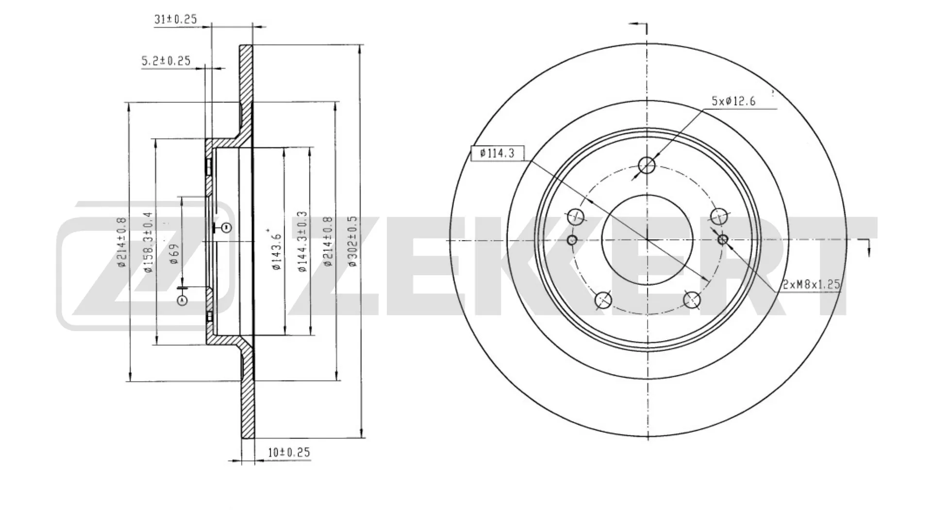 ZEKKERT féktárcsa - BS-5835B - TothCarparts