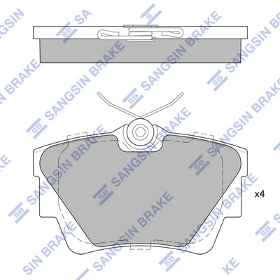 Hi-Q fékbetétkészlet, tárcsafék - SP1742(SD) - TothCarparts