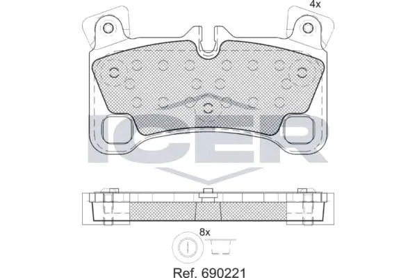 ANDEL fékbetétkészlet, tárcsafék - 181922 - TothCarparts