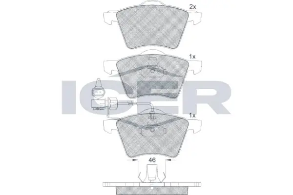 ANDEL fékbetétkészlet, tárcsafék - 181605 - TothCarparts
