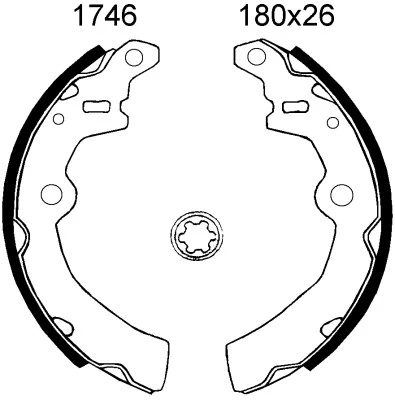 ANDEL fékpofakészlet - A1746 - TothCarparts