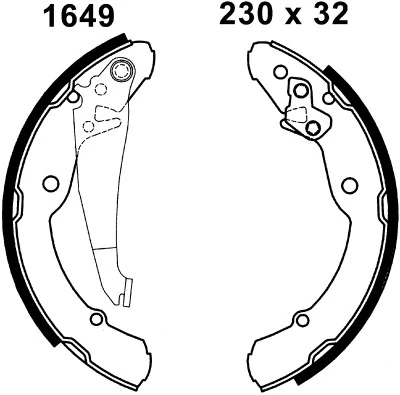 ANDEL fékpofakészlet - A1649 - TothCarparts