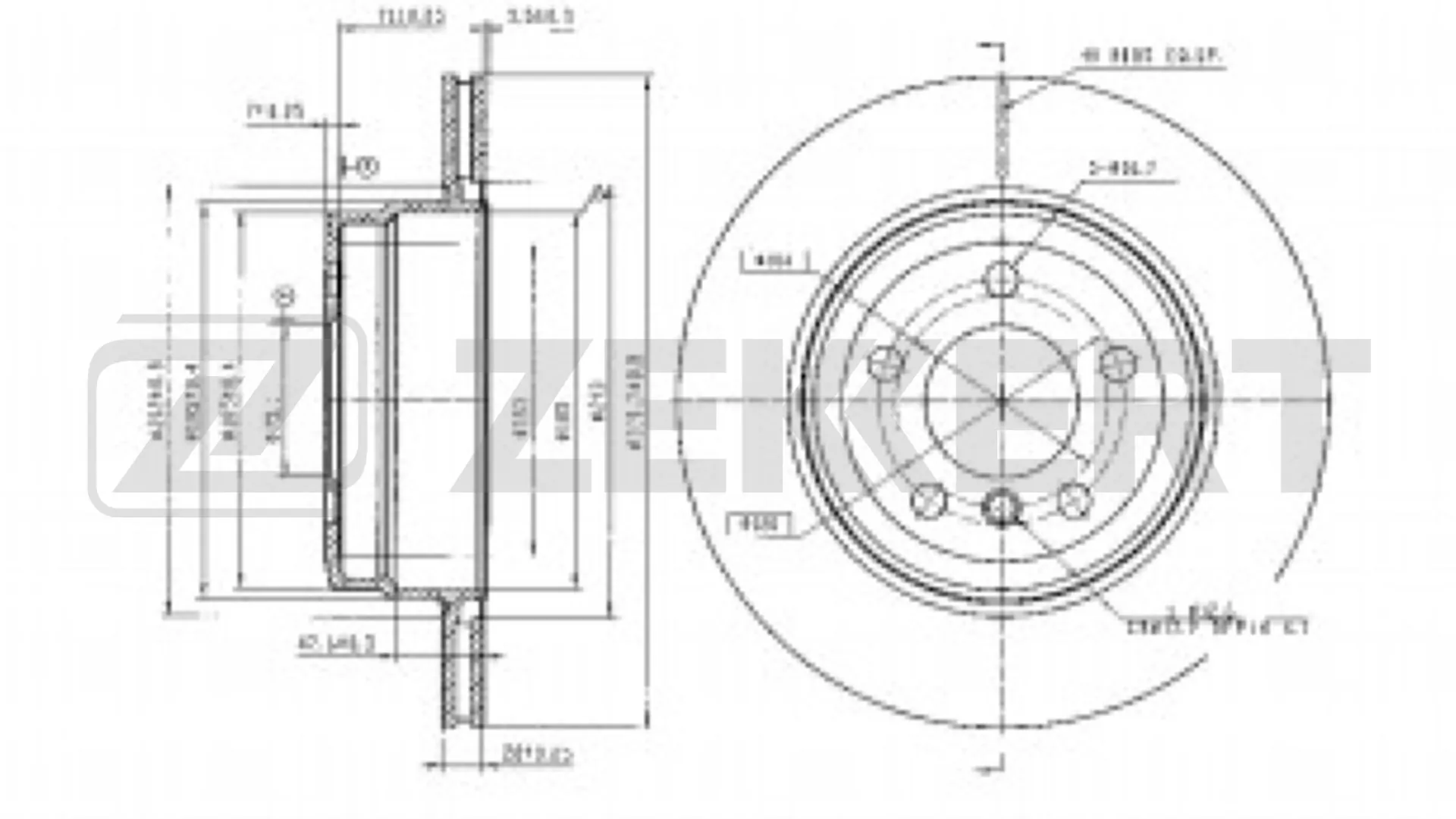 ZEKKERT féktárcsa - BS-5073B - TothCarparts