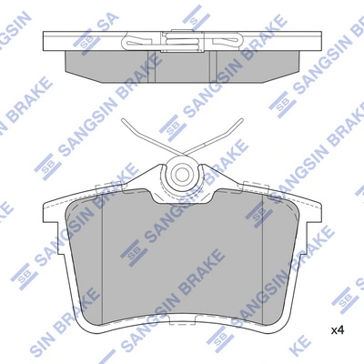 Hi-Q fékbetétkészlet, tárcsafék - SP1824(SD) - TothCarparts