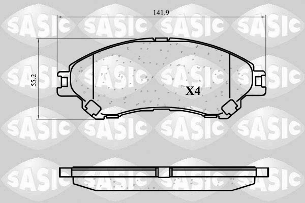 SASIC fékbetétkészlet, tárcsafék - 6210137 - TothCarparts