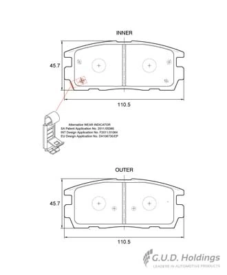 Safeline fékbetétkészlet, tárcsafék - D3613 - TothCarparts