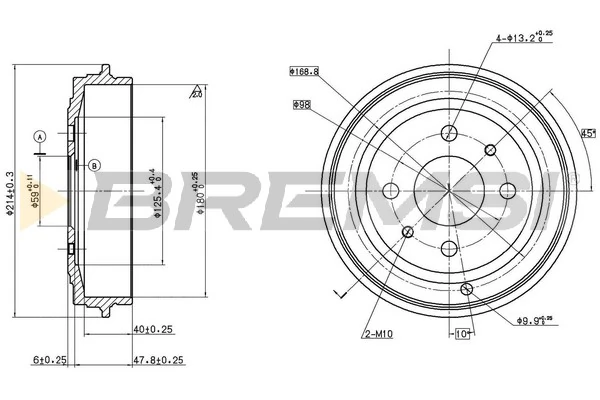 BREMSI fékdob - CR5043 - TothCarparts